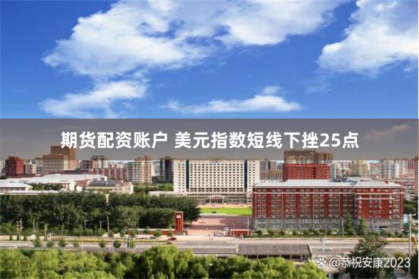 期货配资账户 美元指数短线下挫25点