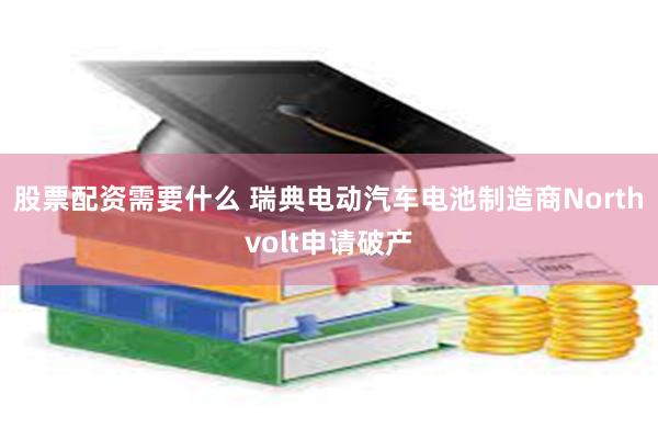 股票配资需要什么 瑞典电动汽车电池制造商Northvolt申请破产