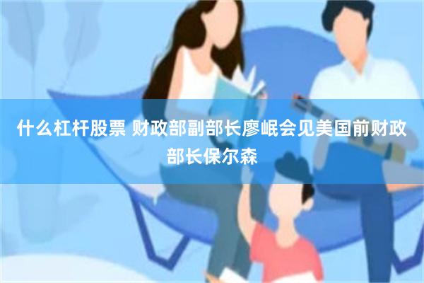 什么杠杆股票 财政部副部长廖岷会见美国前财政部长保尔森