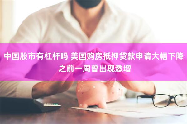中国股市有杠杆吗 美国购房抵押贷款申请大幅下降 之前一周曾出现激增
