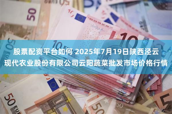 股票配资平台如何 2025年7月19日陕西泾云现代农业股份有限公司云阳蔬菜批发市场价格行情