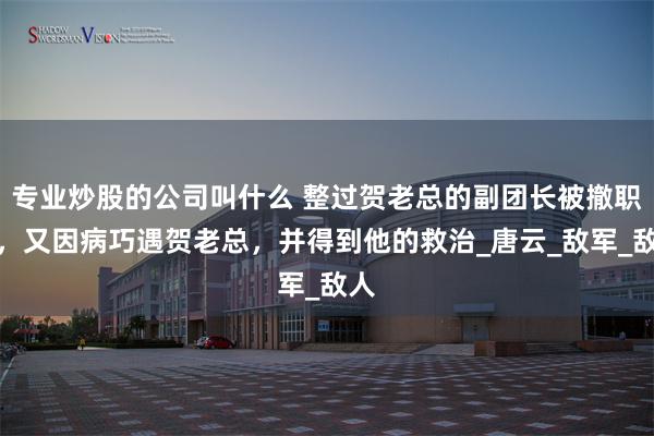 专业炒股的公司叫什么 整过贺老总的副团长被撤职后，又因病巧遇贺老总，并得到他的救治_唐云_敌军_敌人